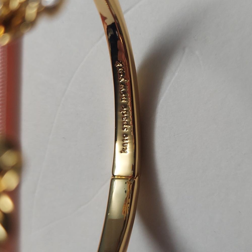 kate spade new yorkGold-Tone Precious Pansy Cuff Bracelet - Picture 8 of 8